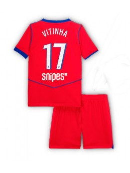 Paris Saint-Germain Vitinha #17 Replika Tredje Kläder Barn 2025-26 Kortärmad (+ byxor)